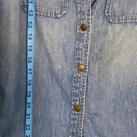Current/Elliott Denim Utility Shirt Miner sz 0 - Picture 6 of 7